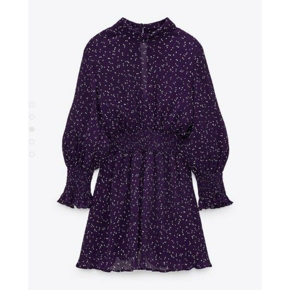 ZARA purple polka dot romper - Picture 1 of 2